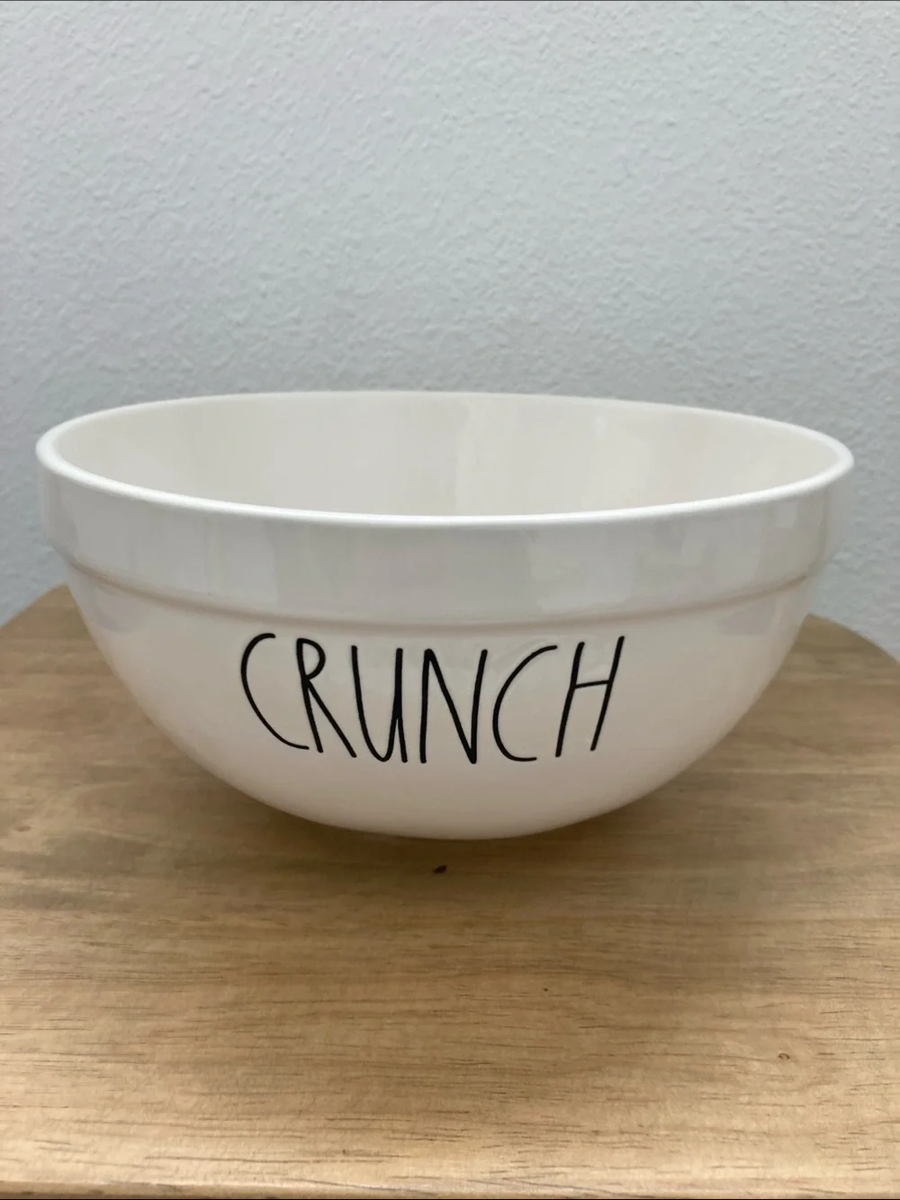 SALE! 50% Off NWOT RAR DUNN White Ceramic Bowls CRUNCH BAKE ENJOY set of 3